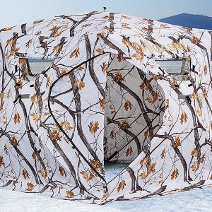 Палатка зимняя Higashi Winter Camo Pyramid Pro Z (трехслойная, два слоя утеплителя, сплошная проклейка)